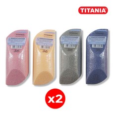 (2개) 티타니아 퍼미스 발각질 제거 스펀지 파일 / 색상 랜덤 발송, 2개, 1개