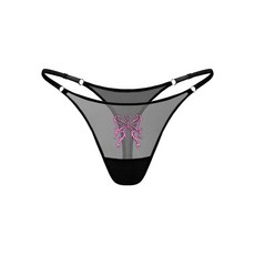 질요바 버터플라이 자수 튤 텅 팬티