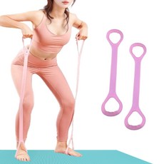 홈트 스트레칭 탄력 운동 밴드 2개세트, 핑크 대형 2개