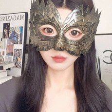 무도회가면 중세시대 오페라가면 여왕 마스크걸 캐쉬 파티 앤티크 실버 반면, 1개, E. 앤틱 나비 골드