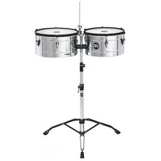 MEINL Marathon系列 MT1415-CH 天巴鼓組，專業級拉丁打擊樂器，14+15吋雙鼓配置，鉻色外觀，附帶鼓架，音色清脆響亮, 1個