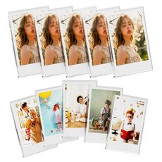 Opps 냉장고 마그네틱 폴라로이드 프레임: 냉장고용 아크릴 자석 투명 인스탁스 미니 사진 액자 5.9 x 8.9cm(2.36 3.54인치) 방해받지 않는 가장자리 (5팩)