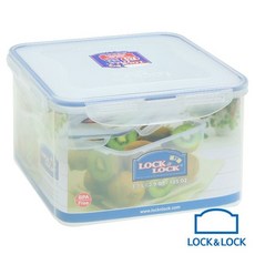 정사각밀폐용기 3700ml 트레이형 플라스틱 용기 찬통 과일통 밀폐 dew+42610IO, 1개, 3.7L