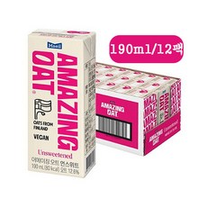 어메이징오트 언스위트 190mLx12팩/비건음료/, 12개, 190ml