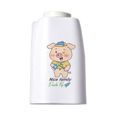 不鏽鋼漱口杯 350ml 灰色, 磁吸漱口杯 - 嘟嘟豬, 1個