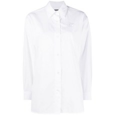 디젤 디젤 로고 자수 셔츠