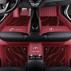 차량 발매트 자동차 발판 카매트 ES200 NX260 RX300 ES300h RX350h, 1개, 와인 이중층발매트 - 자카드