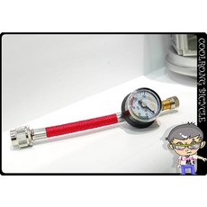 酷榮單車 airbone 單買壓力表 360度旋轉 精準測量 自行車胎壓計, 1個, 紅色