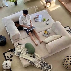 소파베드 접이식 모듈 소파 패브릭 다용도 소파침대, 블랙 코듀로이 1m