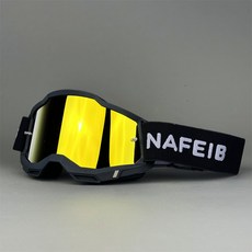 N4 뉴 바람막이 오토바이 고글 라이딩 스포츠 안경 남녀 아웃도어 스포츠 헬멧 오프로드 고글, 블랙 프레임-레드 필름