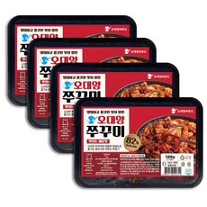 [4팩] 양념쭈꾸미 500g 오대양씨푸드 맛있게 매운맛, 4개