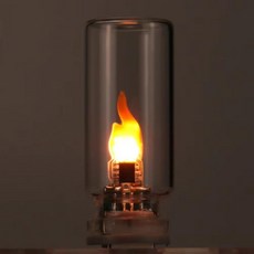 불꽃 분위기 램프 자동차 데스크탑 촛불 야간 장식 투명 유리, 1개, 2. Clear