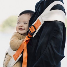 CÖMMU 分力單肩嬰幼兒輕便背帶 共5色, 米白(橘)