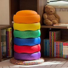 스테핑 스톤 밸런스 징검다리 균형 디딤돌, B. 라운드 무지개 세트