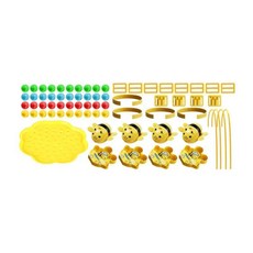 멀티플레이어 마운트 낚시 보드 가족 게임 작은 꿀벌 인터랙티브 교육용 선물, 1개, 2. four people