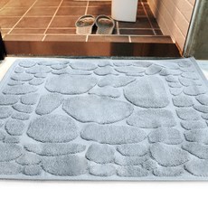 쉬라즈 순면 페블 발매트, 그레이, 2개