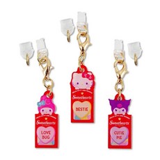 Sonix x Sanrio 더스트 플러그 - USB C + 라이트닝 호환 - 산리오 실리콘 캐릭터 충전 포트 참 (3팩) - 헬로 키티 시나모롤 쿠로미, Sanrio x Sweethearts - 헬로 키티,