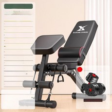 헬스 덤벨 벤치 실내 충격흡수 철봉 다용도 풀업 피트니스 스쿼트랙, 모델+20KG 덤벨 세트