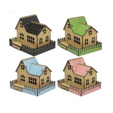 나무조립 미니어처하우스 소형 축소 A1 DIY 빌리지 68694EA 1(PC), 파랑