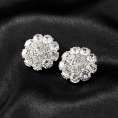 [실버 글램] 실버 다이아 스타일 단추 23mm(NK020)-코트 자켓 트위드용 고급 장식 버튼, 16