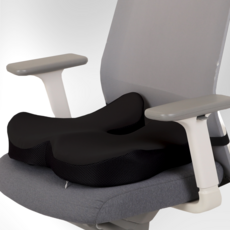 데스크엔 메모리폼 기능성 방석 사무실 수험생 차량용 메모리폼 치질 도넛 방석, 블랙