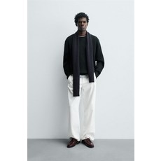 ZARA 펄 니트 스웨터 - 카키