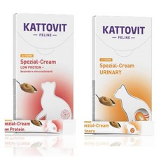 KATTOVIT 康特維 貓咪 低蛋白質 肉泥 貓咪 泌尿道保健 肉泥, 15g, 6個, 腎臟-低蛋白奶霜肉泥條