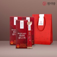 천지양 뿌리깊은 6년근 홍삼정 골드스틱 30포 + 쇼핑백 포함, 10ml, 3개