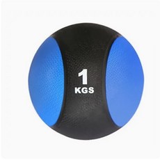 메디신볼 고무 근력 밸런스 중량볼 웨이트볼, 1개, 3kg, 블랙+블루 1kg