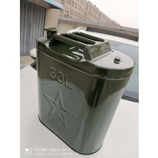 캠핑 휘발유통 알루미늄 기름통 주유통 급유 연료통, 1개, 올리브그린 평철 30l