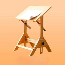 각도 화판 테이블 그림 받침대 책상 나무 이젤 작업대, 1개
