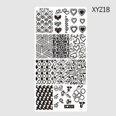 12 6 네일 스탬프 플레이트 템플릿 Letter Word 1 32 멀티 스타일 아트 스탬프 스텐실 H, zxy18