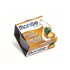 Monge瑪恩吉 優鮮蔬果湯罐 雞肉底 貓罐頭, 1個, 瑪恩吉水果貓罐80g-雞肉+鳳梨*24