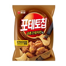 농심 포테토칩 교촌간장치킨맛, 55g, 8개