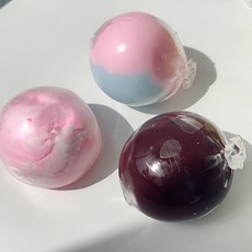 왁뿌볼 왁스볼 말랑이 왁스 뿌시기 로제 스트레스볼 말랑이 스퀴시, 1개, ML 4 화이트핑크