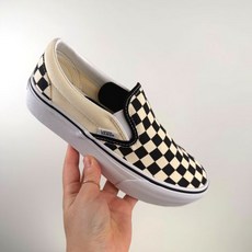 반스 발편한 스니커즈 슬립온 운동화 클래식 플랫폼 블랙 앤 화이트 체커 실내 1753662