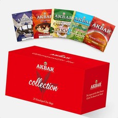 카모마일 따뜻한차 5종 컬렉션 홍차 허브차 25티백 허브티 티백차 향긋한차 홍차세트 티백, 티백 5종
