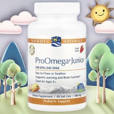 노르딕 내추럴스 어린이 키즈 유아 아이 오메가 3 DHA EPA 피쉬오일 90 소프트젤
