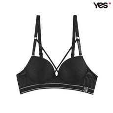 예스 블랙 지브라 스트링 브라 YSWBYA01 WNZ639