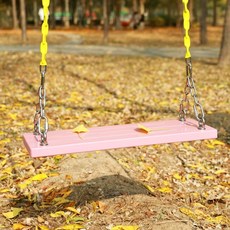 놀이터 그네 체인 스윙 실외 천장 공원 교체용 실내 나무 철 전원주택 마당 야외용, D. 핑크 60x20 체인 2m