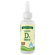 NATURE'S TRUTH 綠萃淨 維生素D3滴劑 5000IU, 1個, 59毫升