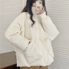 마이시즌 여성용 부아즈 누빔 와플 퀄팅 패딩