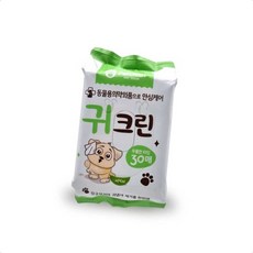 강아지이어클리너 강아지귀청소 애견 귀크린 물티슈 50g 30매 애견이어클리너
