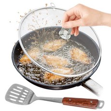 Artist精選 304不鏽鋼花梨木柄煎匙 防噴油鍋蓋/網蓋33CM【MF0402 MF0409】, 1個