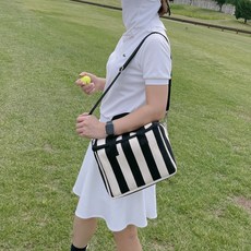 단가라 골프 보냉백 라운딩 간식가방 숄더 보냉가방, 1개