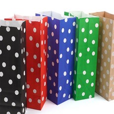 올리버샵 도트 선물 포장봉투 선물포장지봉투, 빨강