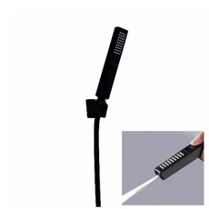 블랙 비데 분무기 샤워 헤드 이동식 핸드 헬드 강우 스프레이 샤워 헤드 세트 욕실 매트 블랙 TH478, 02 set