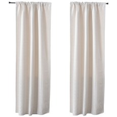 HOLA 和樂家居 克萊歐三明治遮光格紋緹花落地窗簾, 棕色