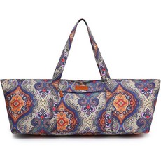 엘렌츄어 여성용 대형 요가 매트 가방 테스 오 비치 운동용 여행용 짐 스트랩이 달린 토트 1/4인치 1/2인치 두꺼운 운동, Ce ial