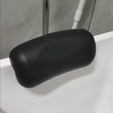 편안한 목 보호 욕조 쿠션 욕조 베개 쿠션 방수 목받침 사우나 욕조 머리받침대 목 헤드 베개 입욕 욕실 유한회사플로렌스원, 블랙, 1개